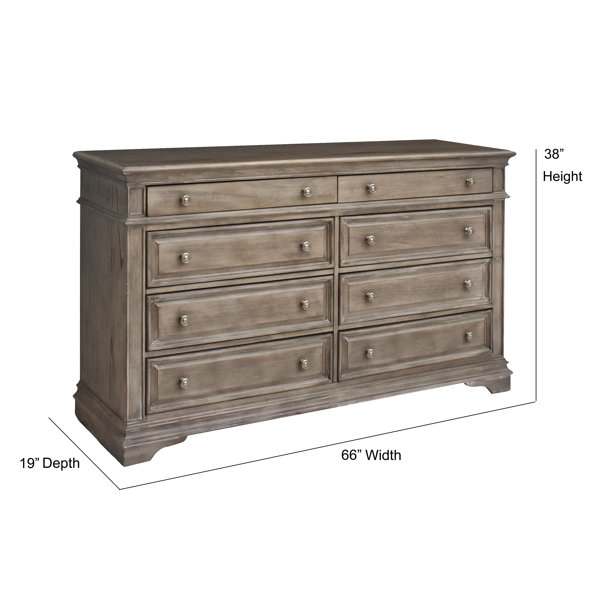 Greyleigh™ Easton 8 Drawer 66'' W Double Dresser & Reviews Wayfair